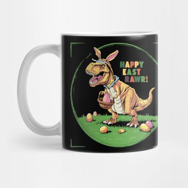 Happy Eastrawr T Rex Easter Bunny Dinosaur Eggs Boys Kids by Shopinno Shirts